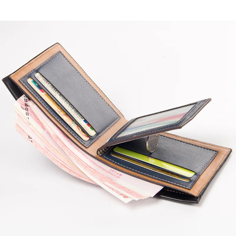 2022 New Customized Men Wallets Name Engraving High Quality Short Card Holder