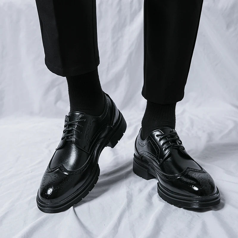 Men Business Formal Shoes Man Oxford Casual Shoes Comfortable Fashion Derby Shoes Luxury Leather Shoes