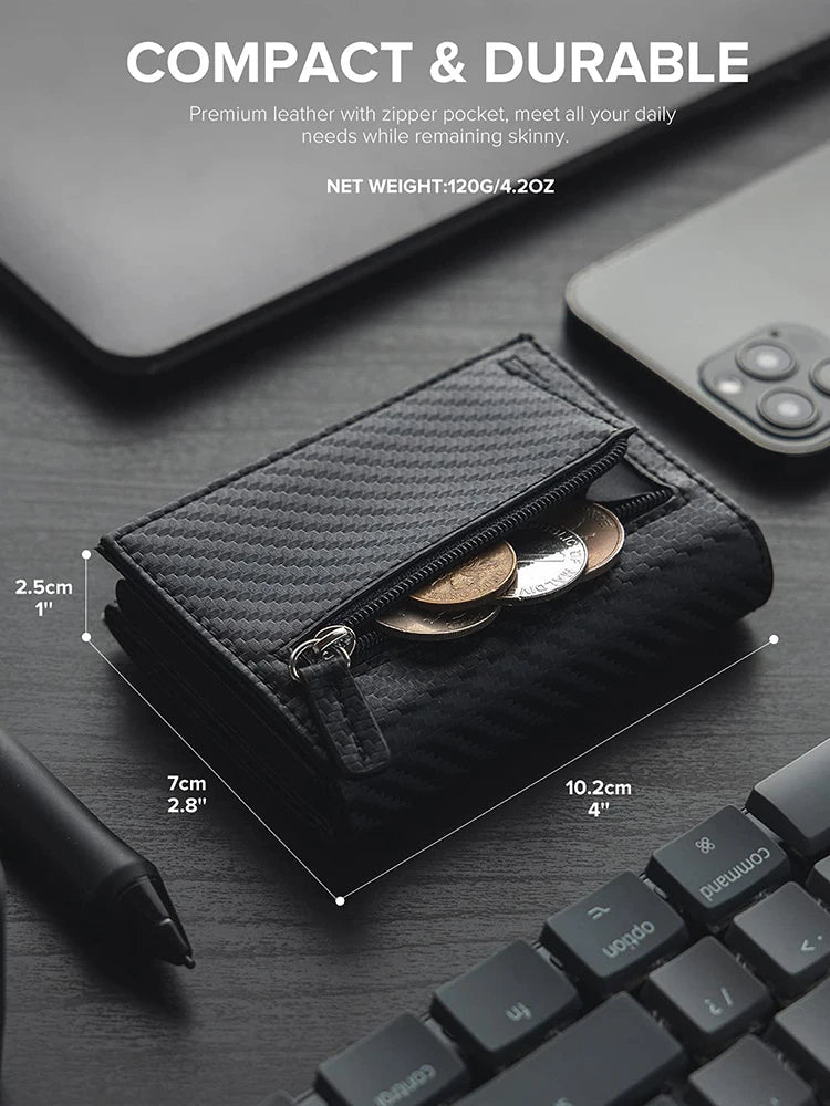 Credit Card Holder RFID Blocking Bifold Wallet Men's