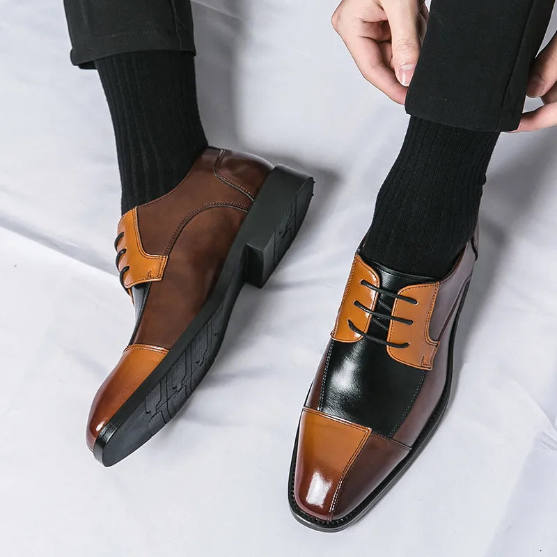 Handmade Men's Wingtip Oxford Shoes Men's Formal Leather Shoes Classic Business Formal Men's Prom Shoe