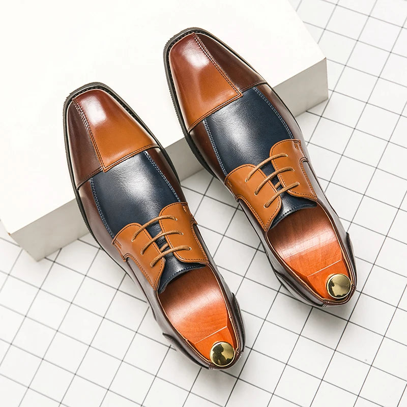 Handmade Men's Wingtip Oxford Shoes Men's Formal Leather Shoes Classic Business Formal Men's Prom Shoe