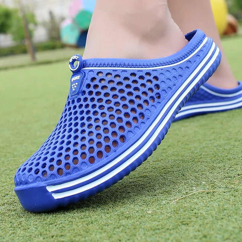 2022 Women Shoes Beach Slippers Hollow Out Casual Couple Beach Sandal Flip Flops Shoes Non-slide Slippers
