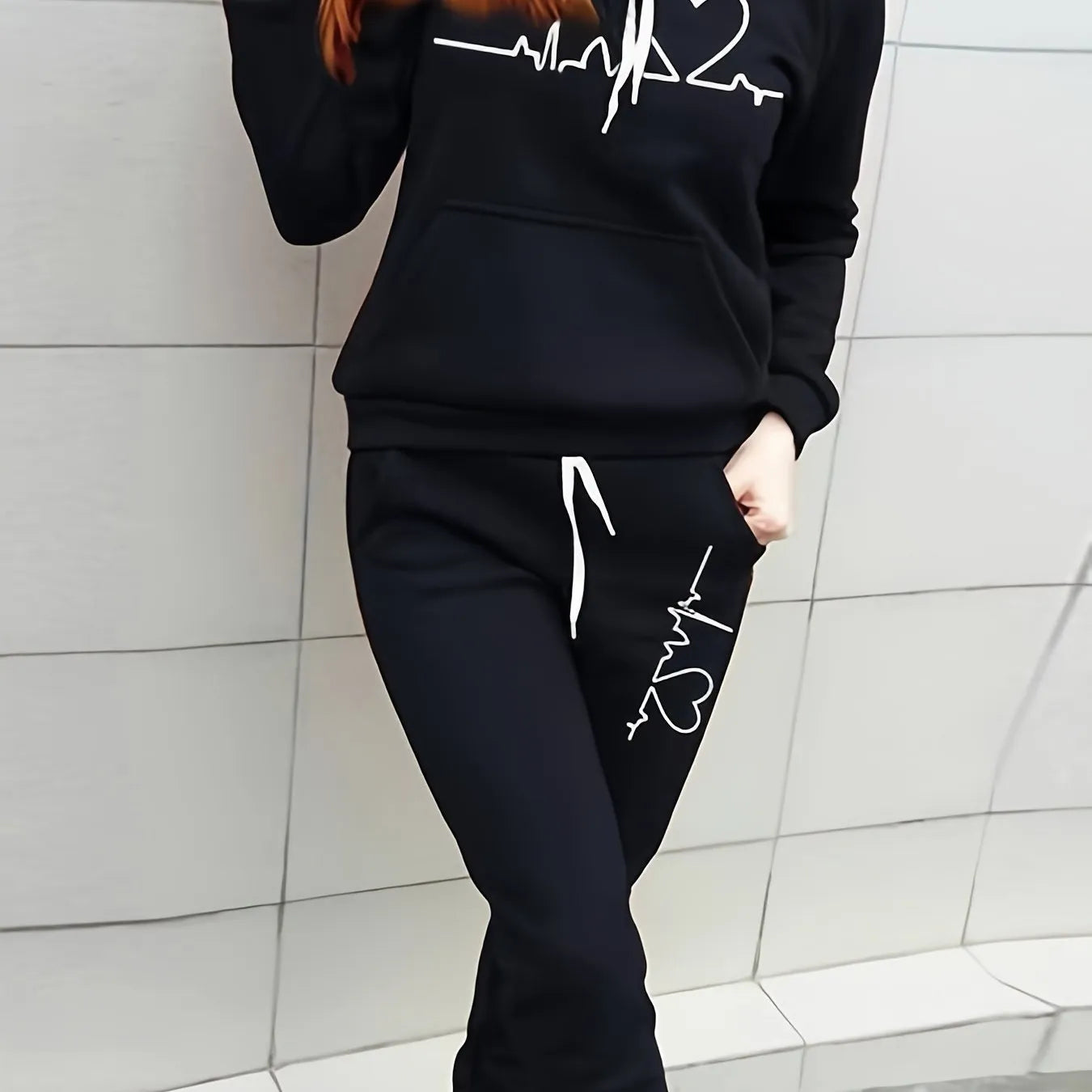 Women Autumn Winter Warm Coat Set Round Collar Plush Outerwear Female Fashion Streetwear Clothes