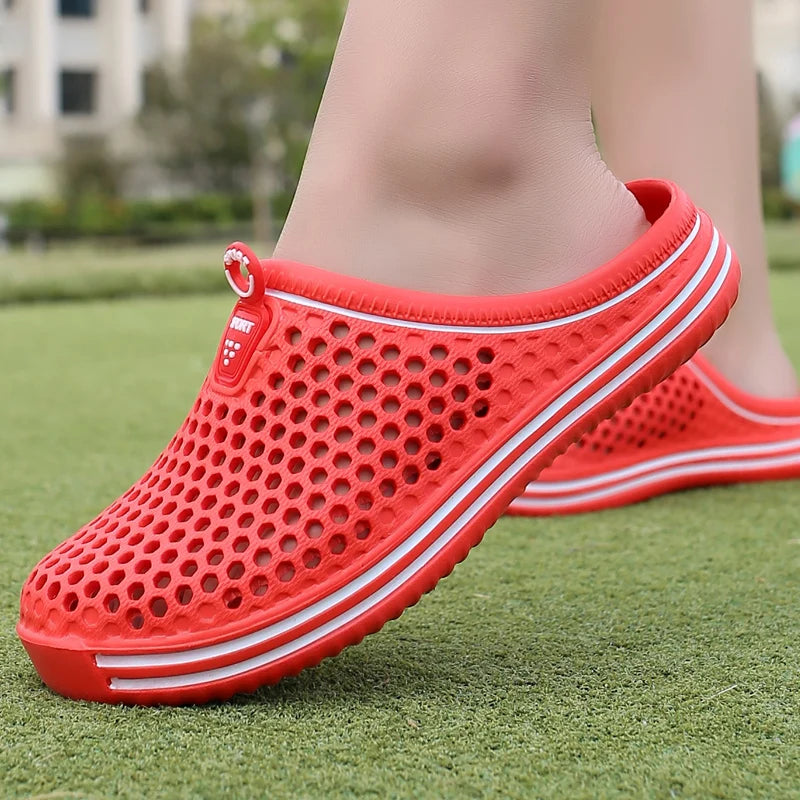2022 Women Shoes Beach Slippers Hollow Out Casual Couple Beach Sandal Flip Flops Shoes Non-slide Slippers