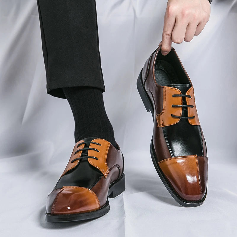 Handmade Men's Wingtip Oxford Shoes Men's Formal Leather Shoes Classic Business Formal Men's Prom Shoe