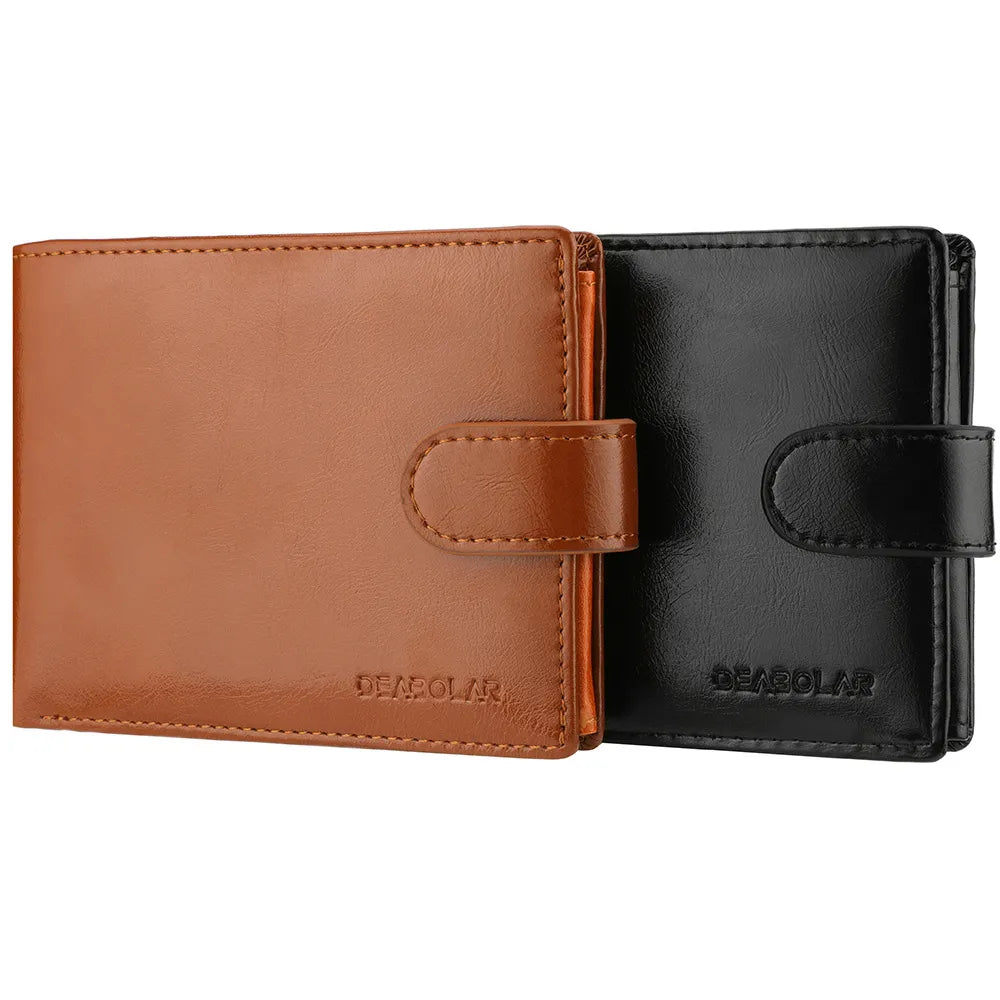 High Capacity Men's Hasp Leather Wallet Multiple Card Slots Card Wallet