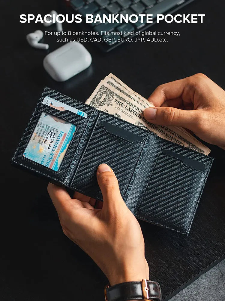 Credit Card Holder RFID Blocking Bifold Wallet Men's