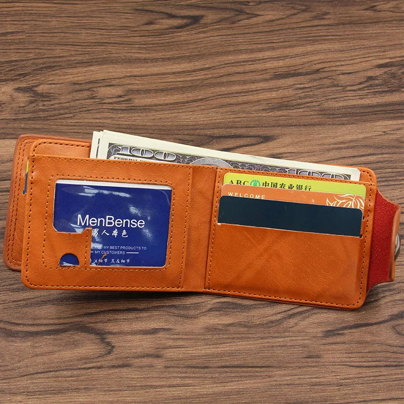 New Men Wallets ID Card Holder Leather Wallet
