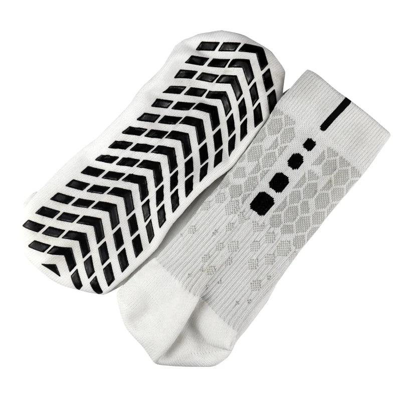 2023 New Men Football Socks Honeycomb Graphics Breathable Sports Anti Slip Grip Socks