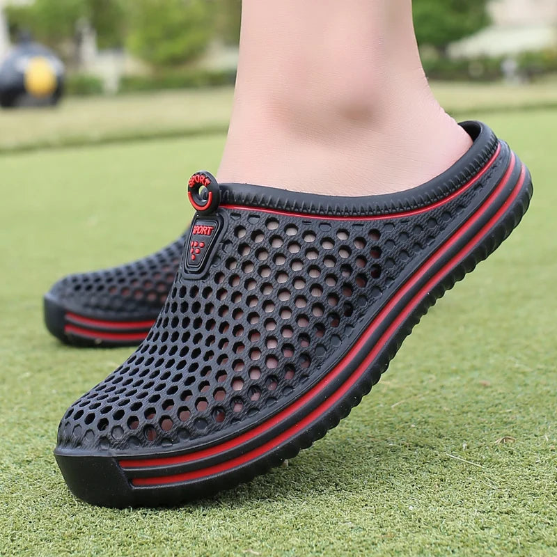 2022 Women Shoes Beach Slippers Hollow Out Casual Couple Beach Sandal Flip Flops Shoes Non-slide Slippers