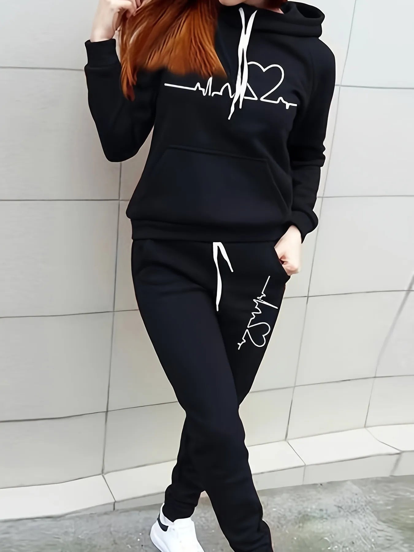 Women Autumn Winter Warm Coat Set Round Collar Plush Outerwear Female Fashion Streetwear Clothes
