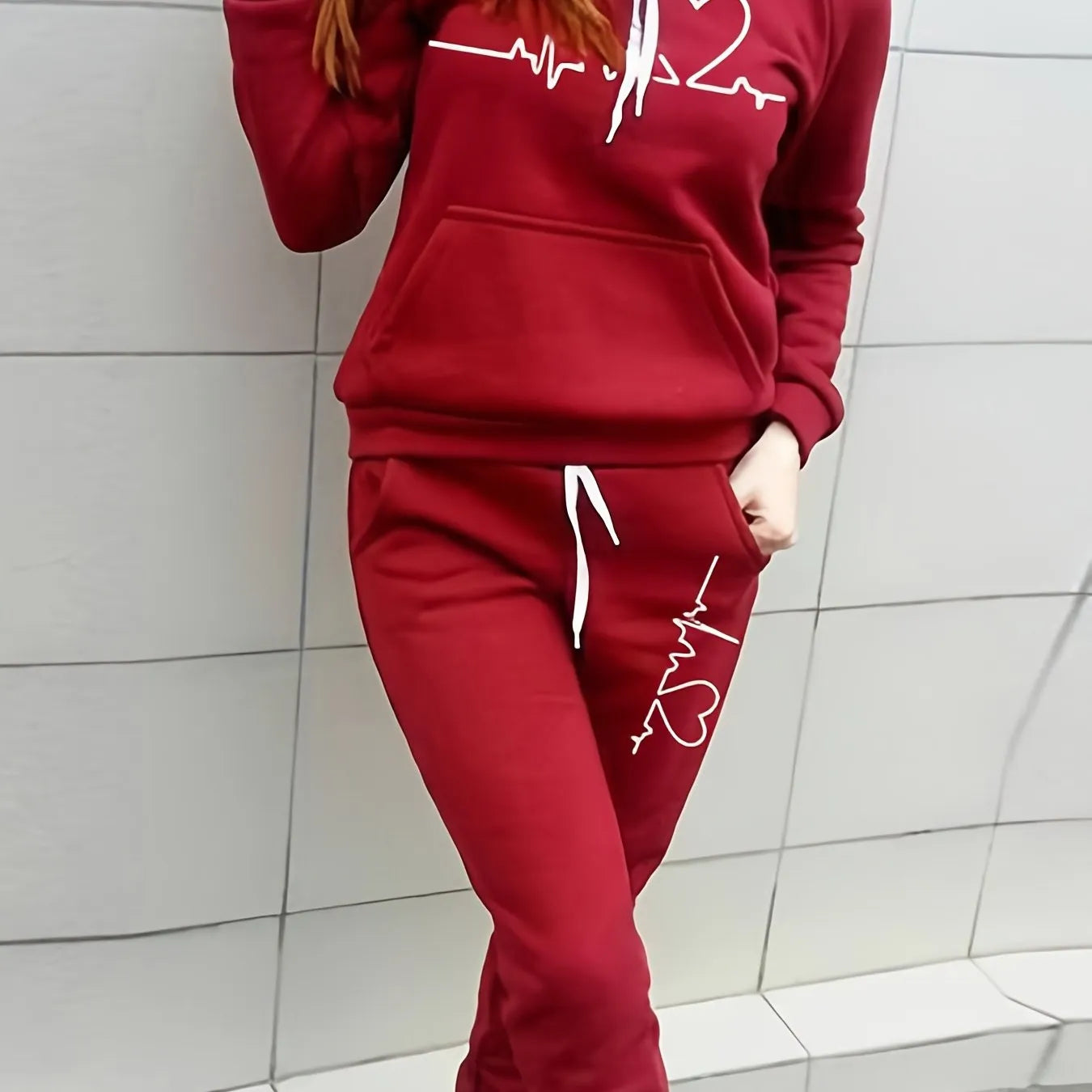 Women Autumn Winter Warm Coat Set Round Collar Plush Outerwear Female Fashion Streetwear Clothes