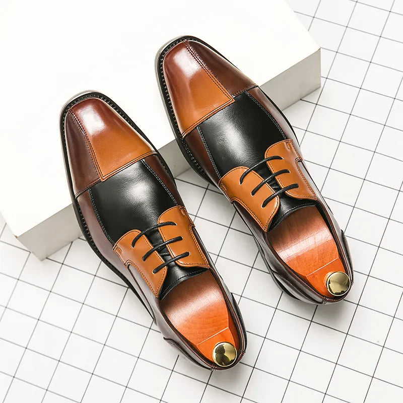 Handmade Men's Wingtip Oxford Shoes Men's Formal Leather Shoes Classic Business Formal Men's Prom Shoe