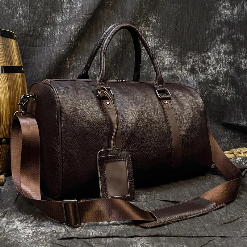 Luxury Genuine Leather Men's and Women's Travel Bag