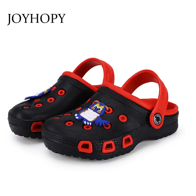 Children Mules Clogs Kids Summer Garden Cute Cartoons Shoes Girl Boy Beach Shoes Candy Color Hole Baby Shoes Sandals