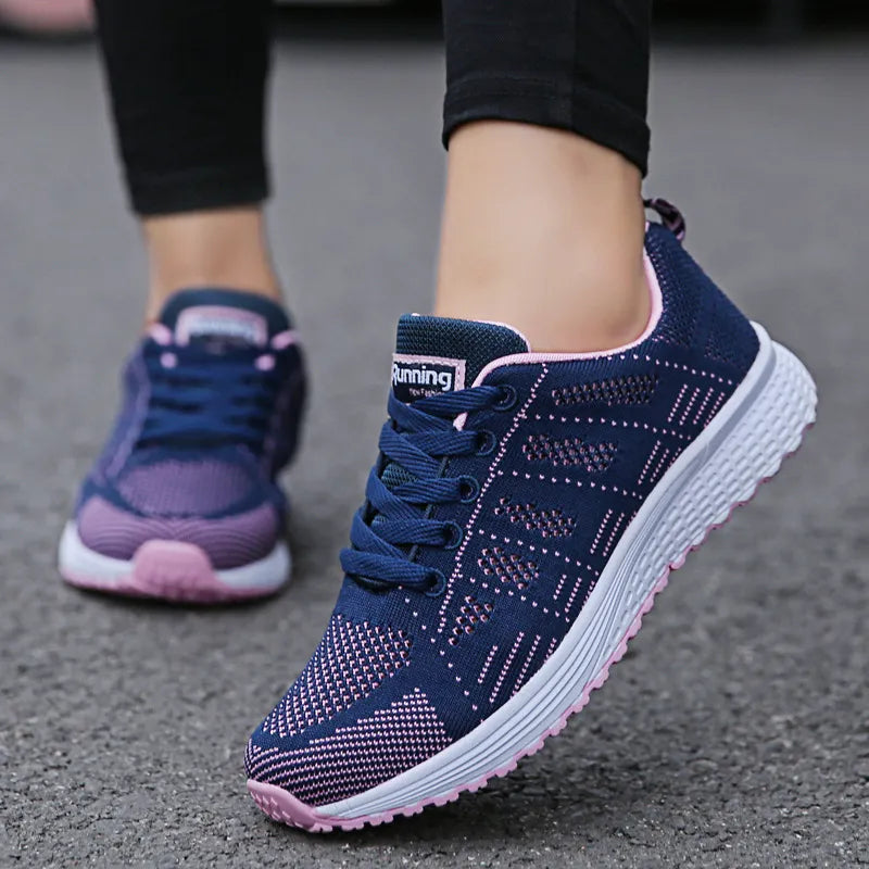 Women Casual Shoes Fashion Breathable Walking Mesh Flat Shoes Sneakers Women