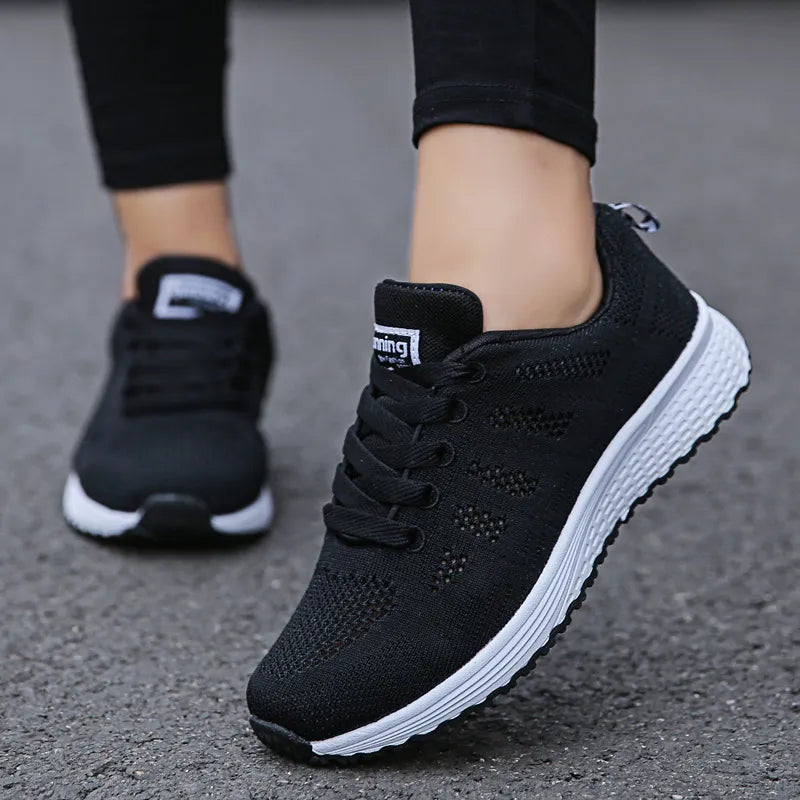 Women Casual Shoes Fashion Breathable Walking Mesh Flat Shoes Sneakers Women