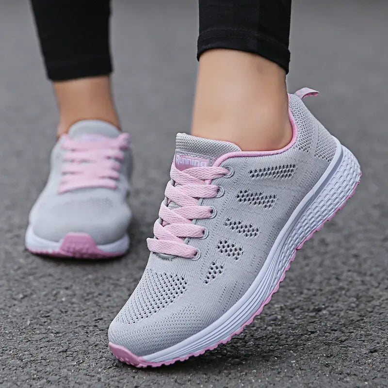 Women Casual Shoes Fashion Breathable Walking Mesh Flat Shoes Sneakers Women