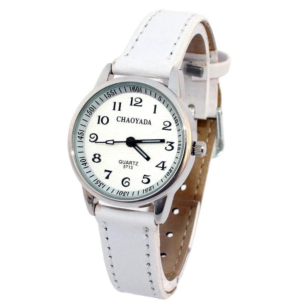 Chaoyada child Quartz Watches Girl Leather Strap