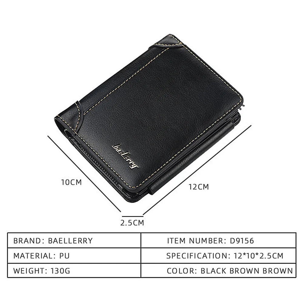 Leather Men Wallets High Quality Zipper Card Holder Men Wallets