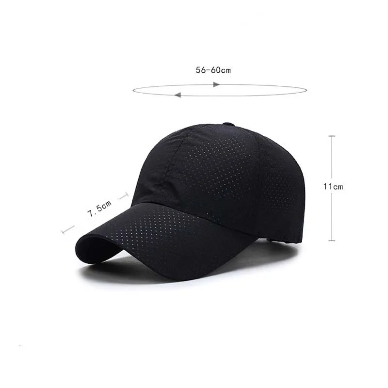 Baseball Cap Summer Thin Mesh Portable Quick Dry Breathable Sun Hat Golf Tennis Running Hiking Camping Fishing Sailboat Beach