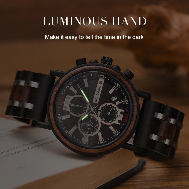 Relogio Masculino BOBO BIRD Wooden Watch Men