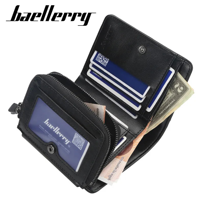 Leather Men Wallets High Quality Zipper Card Holder Men Wallets