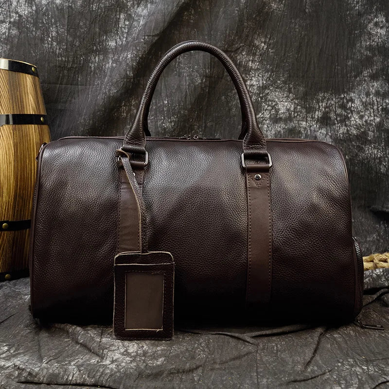 Luxury Genuine Leather Men's and Women's Travel Bag