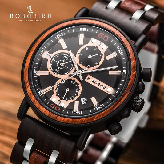 Relogio Masculino BOBO BIRD Wooden Watch Men