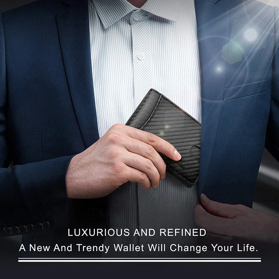 Rfid Leather Men Wallet Slim Card Holder