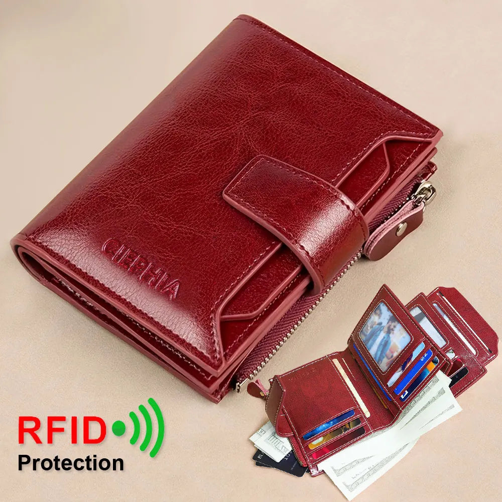 Genuine Leather Wallet with RFID Blocking