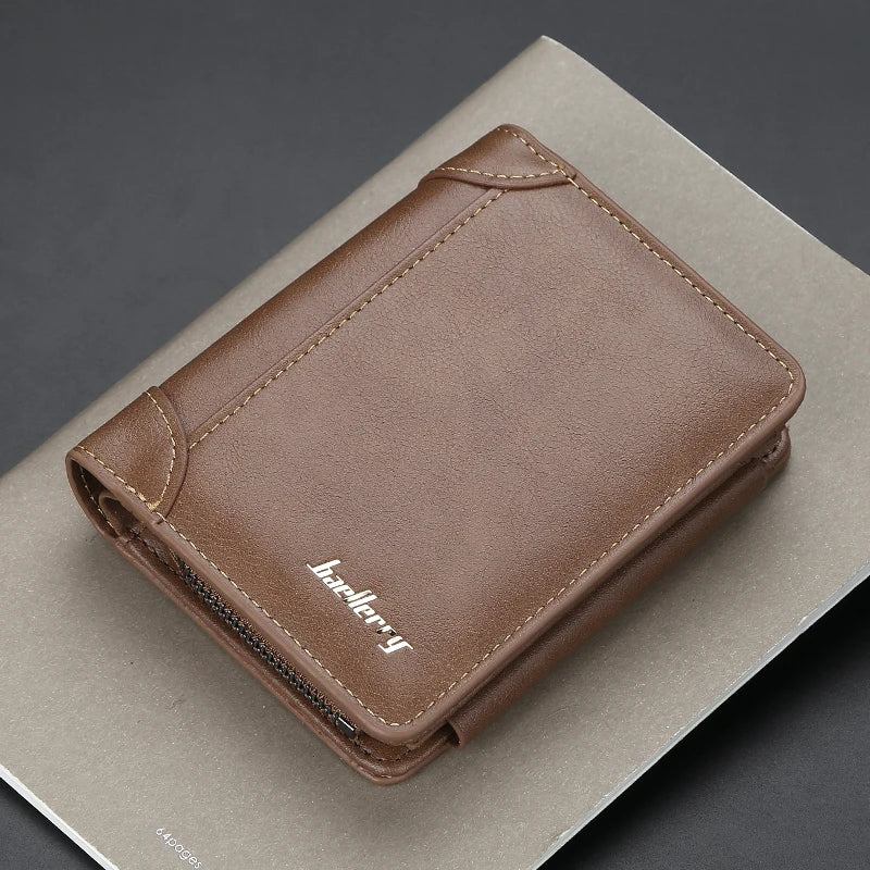 Leather Men Wallets High Quality Zipper Card Holder Men Wallets