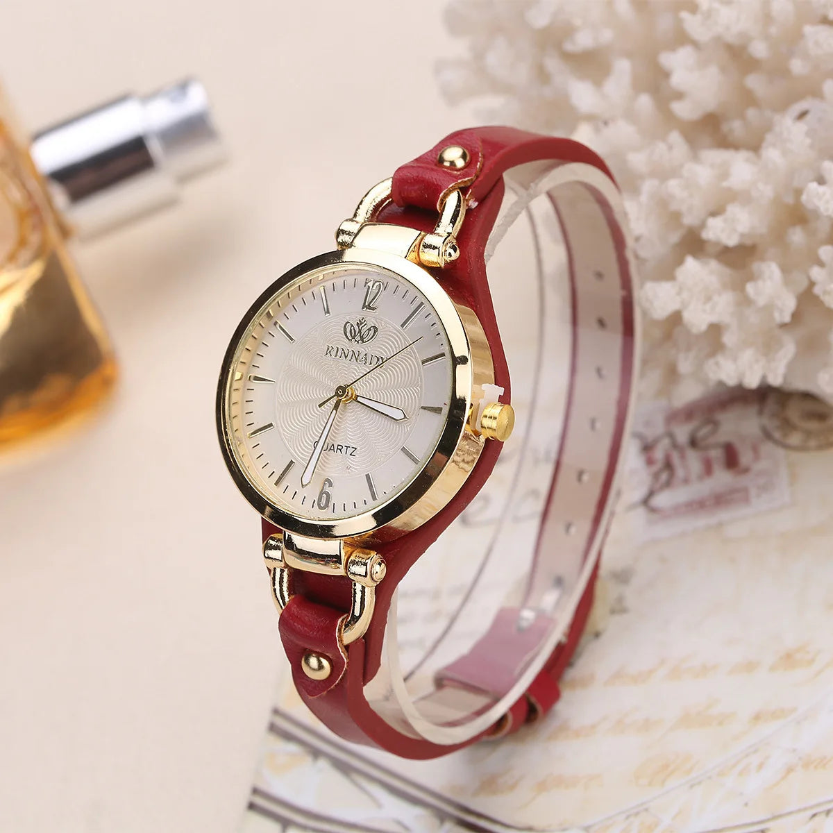 High Quality Women Watch Leather Strap Quartz Watches