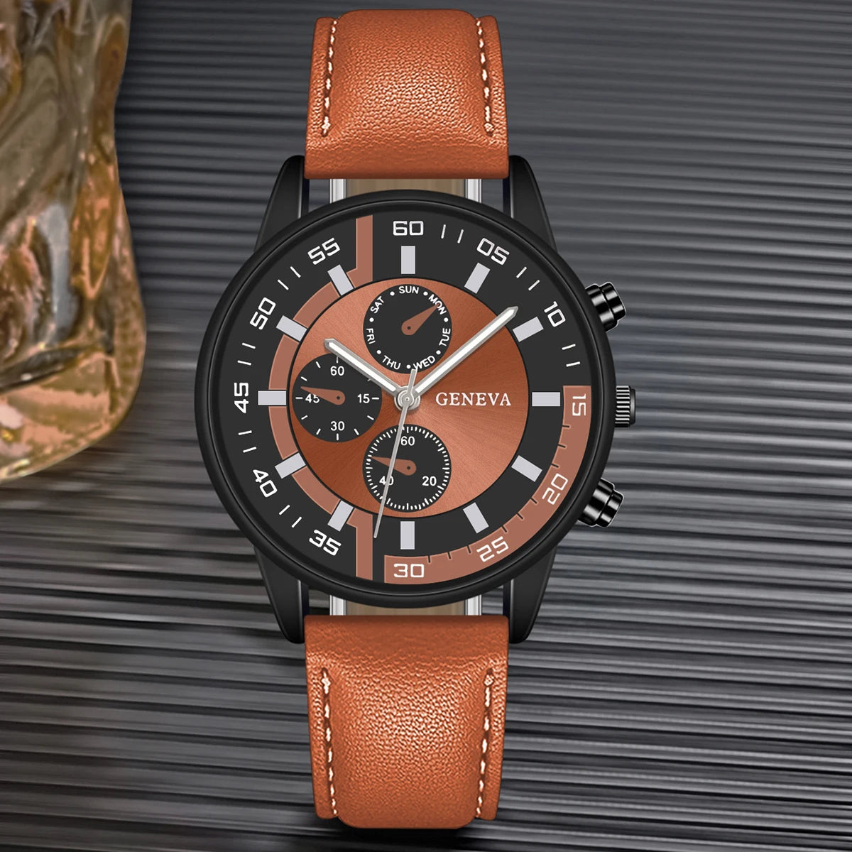 Quartz Watches For Men Leather Strap Wristwatches Top Luxury Brand Man Watch Business Men's Clock Gift