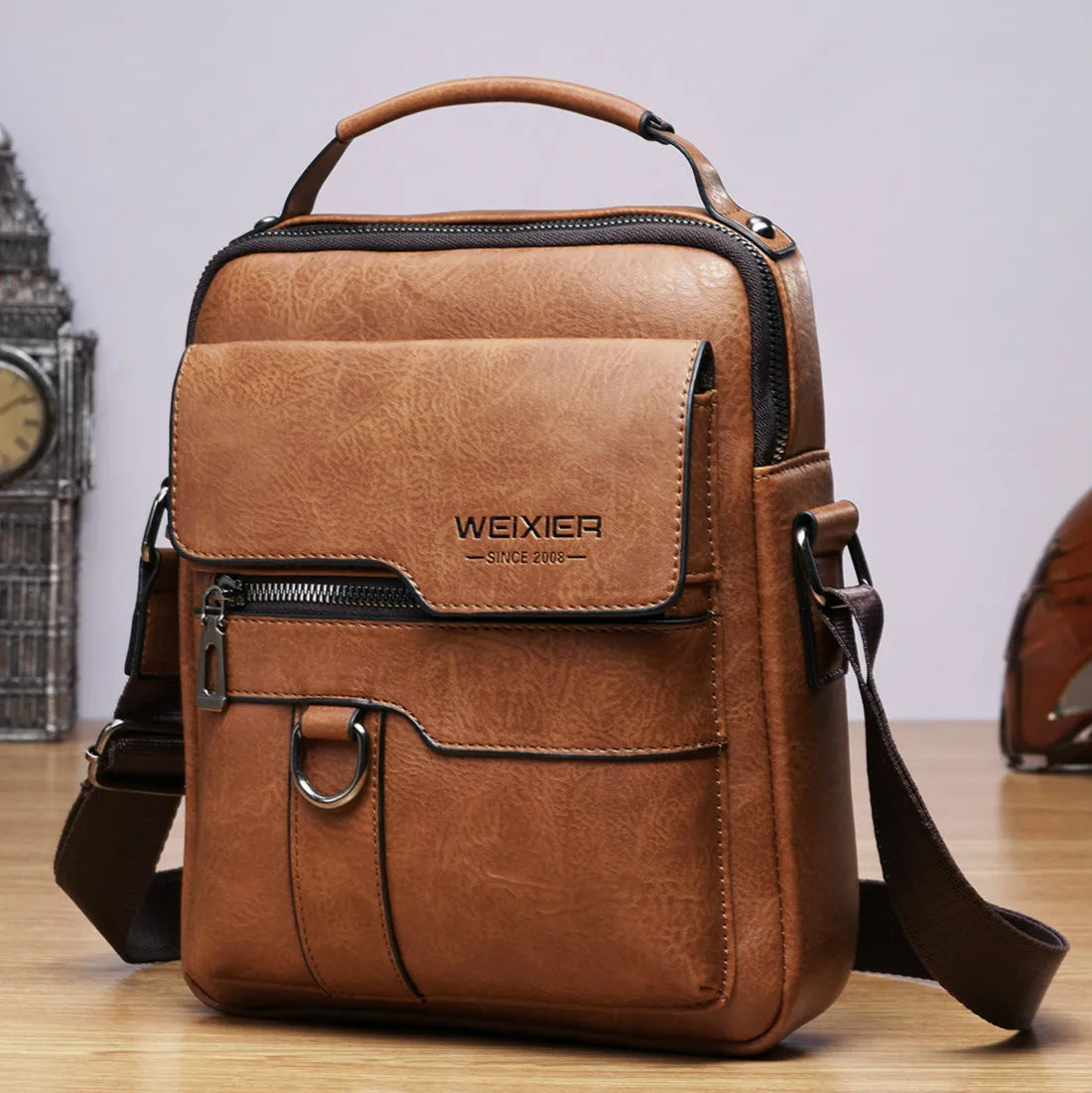 Brand Men Shoulder Bag for 9.7" ipad Men PU Leather Flaps Men's Bags Business Flap Male Solid Messenger Bag Travel Bag