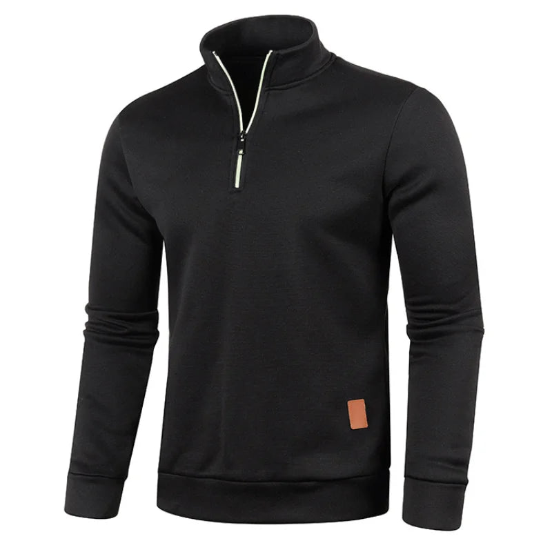 Autumn Men's Thicker Half Zipper Sweaters Pullover