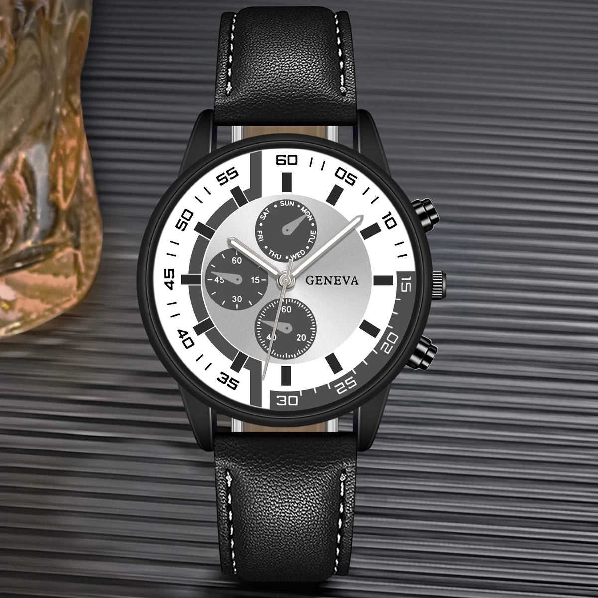 Quartz Watches For Men Leather Strap Wristwatches Top Luxury Brand Man Watch Business Men's Clock Gift