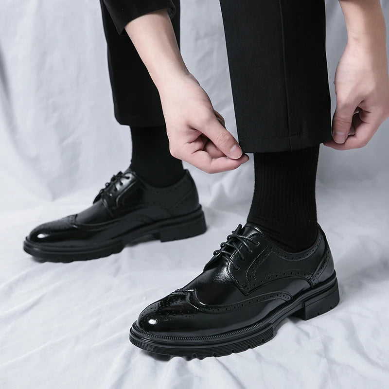 Men Business Formal Shoes Man Oxford Casual Shoes Comfortable Fashion Derby Shoes Luxury Leather Shoes