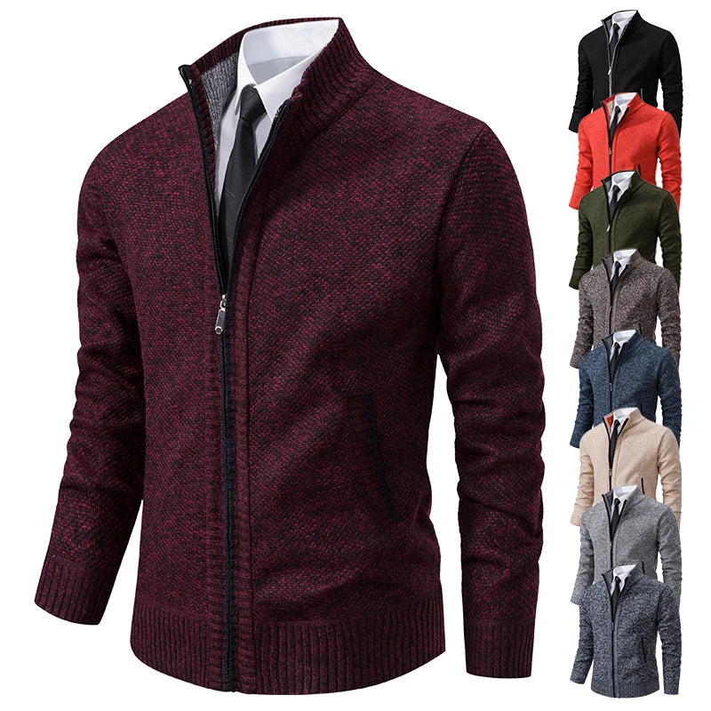 New fashion men's knitted sweater cardigan coat