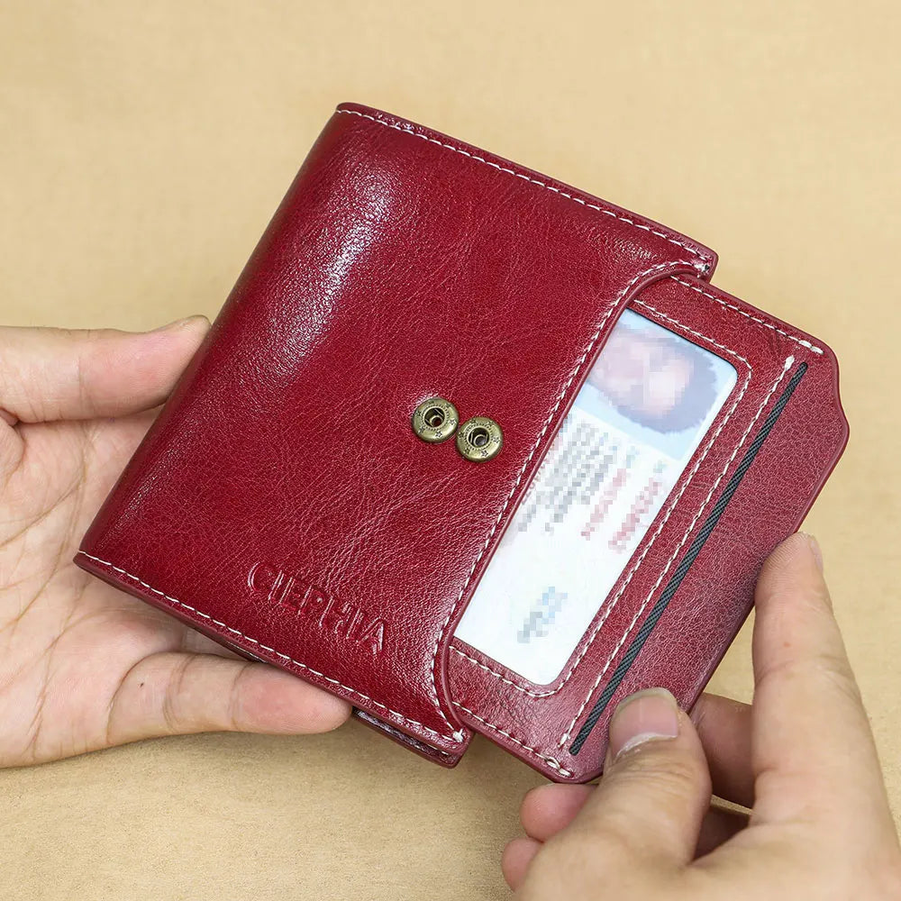 Genuine Leather Wallet with RFID Blocking