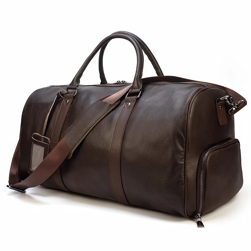 Luxury Genuine Leather Men's and Women's Travel Bag