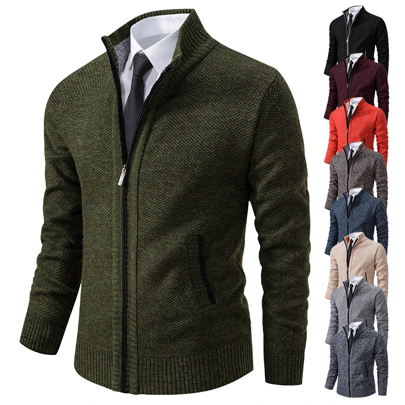 New fashion men's knitted sweater cardigan coat