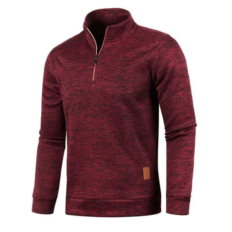 Autumn Men's Thicker Half Zipper Sweaters Pullover