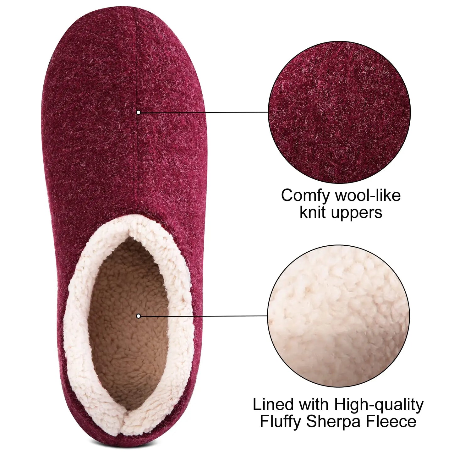 Comwarm Warm Cotton Slippers For Women Winter Short Plush House Slippers Anti slip Soft Warm Home Fur Shoes Indoor Fluffy Slides