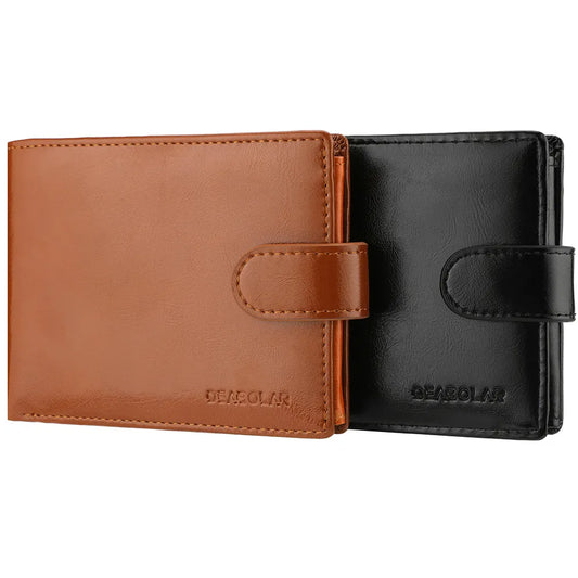 High Capacity Men's Hasp Leather Wallet Multiple Card Slots Card  Wallet