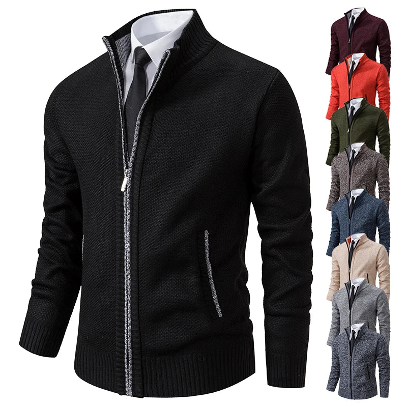 New fashion men's knitted sweater cardigan coat