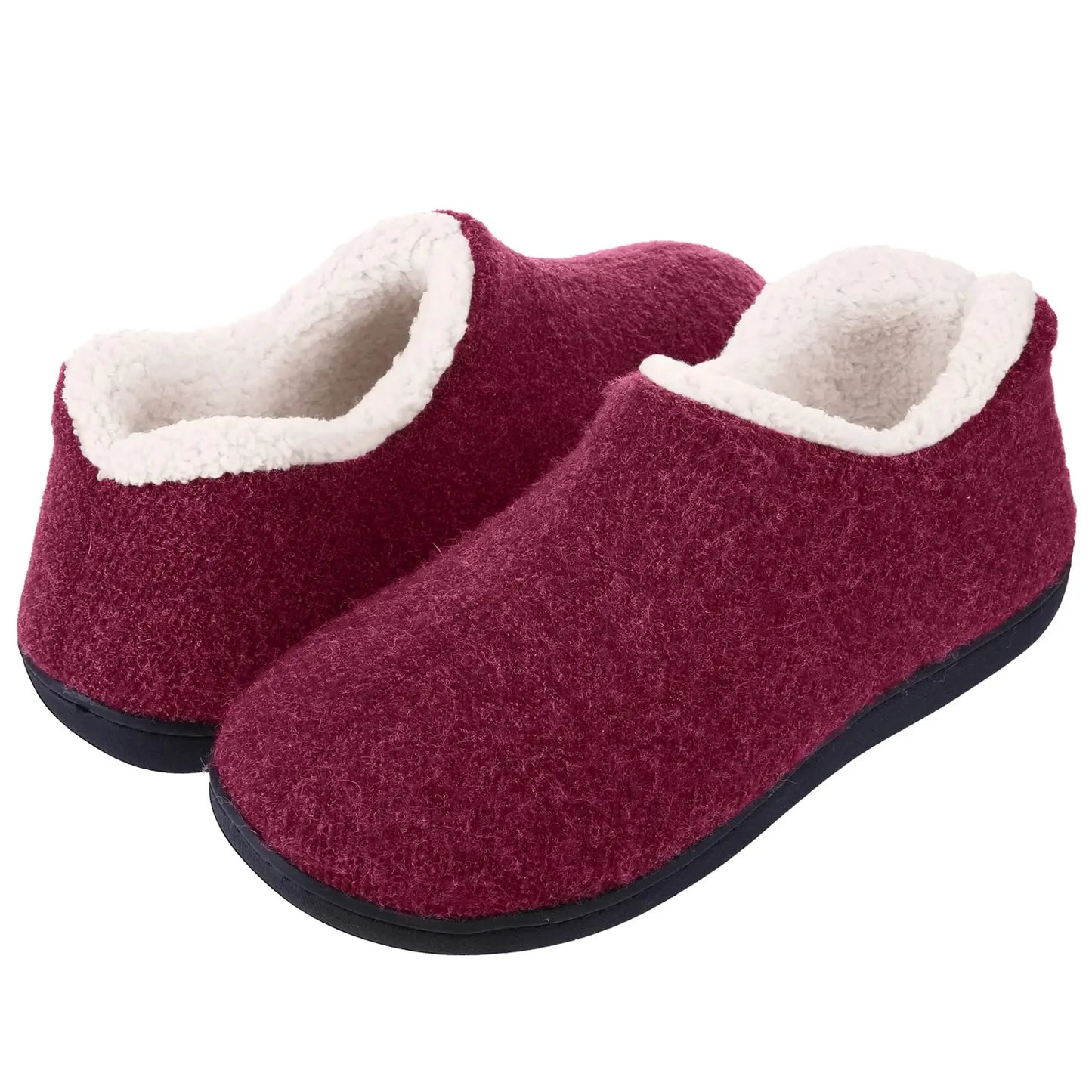 Comwarm Warm Cotton Slippers For Women Winter Short Plush House Slippers Anti slip Soft Warm Home Fur Shoes Indoor Fluffy Slides