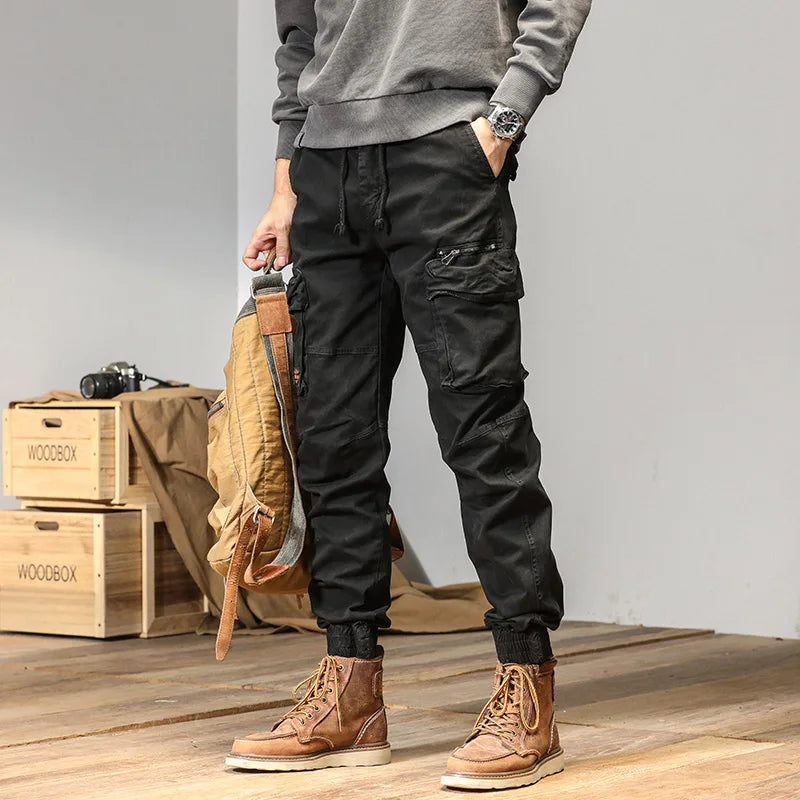 Cargo Pants Men Casual MultiPocket Male Trousers Tactical Track Black Pants Men